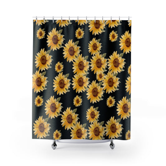 sunflower shower curtain