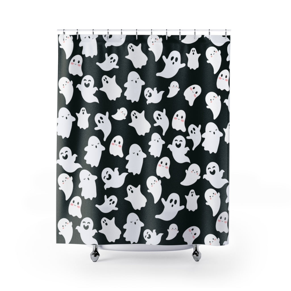 Halloween Bathroom Decor / Ghost Shower Curtain