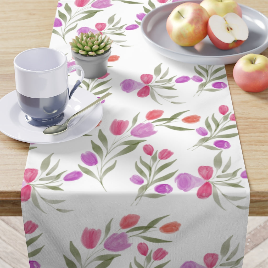 Floral Table Runner / Tulip Table Decor