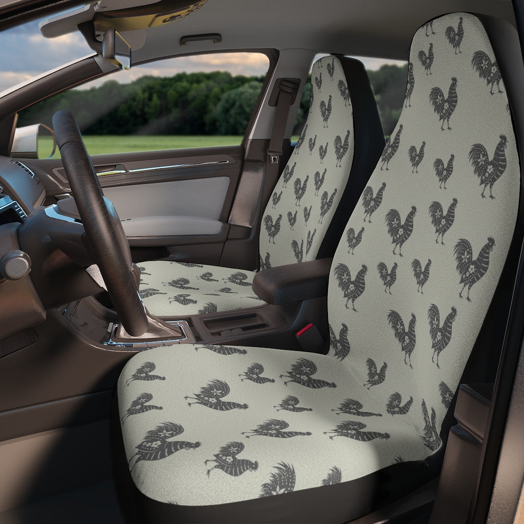rooster print car seat covers