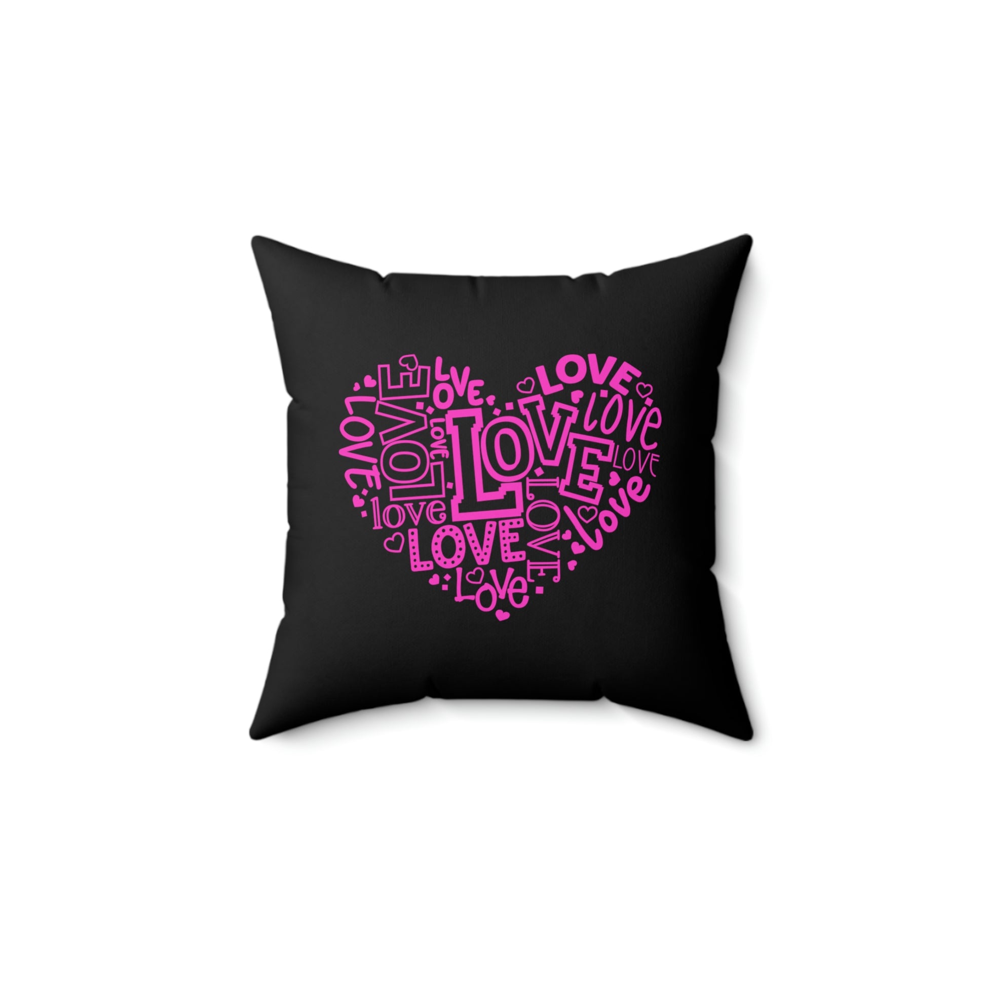valentines day pink heart pillow case