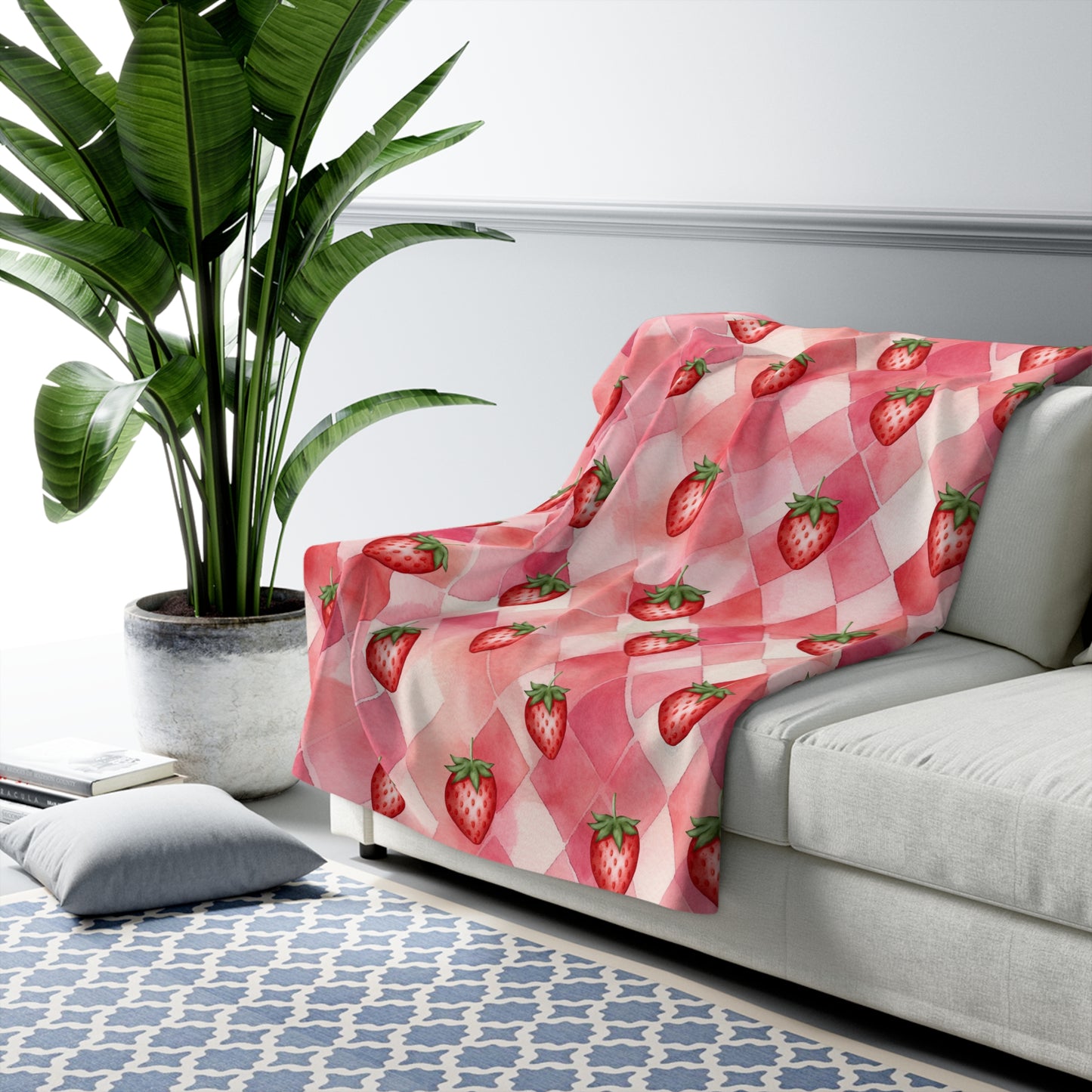 Summer Blanket, / Strawberry Picnic Blanket