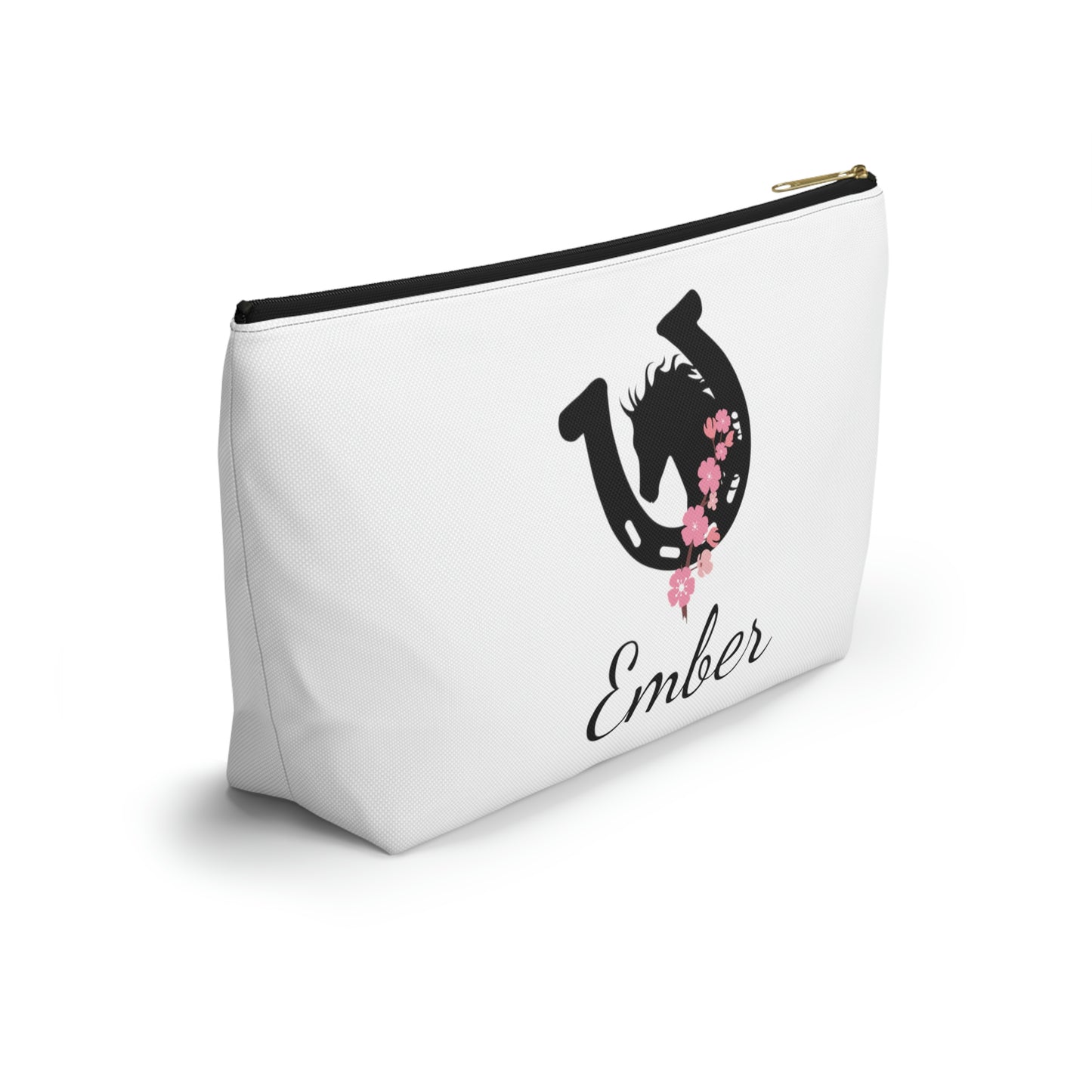 Girls Horse Makeup Bag / Personalized Cosmetic Bag