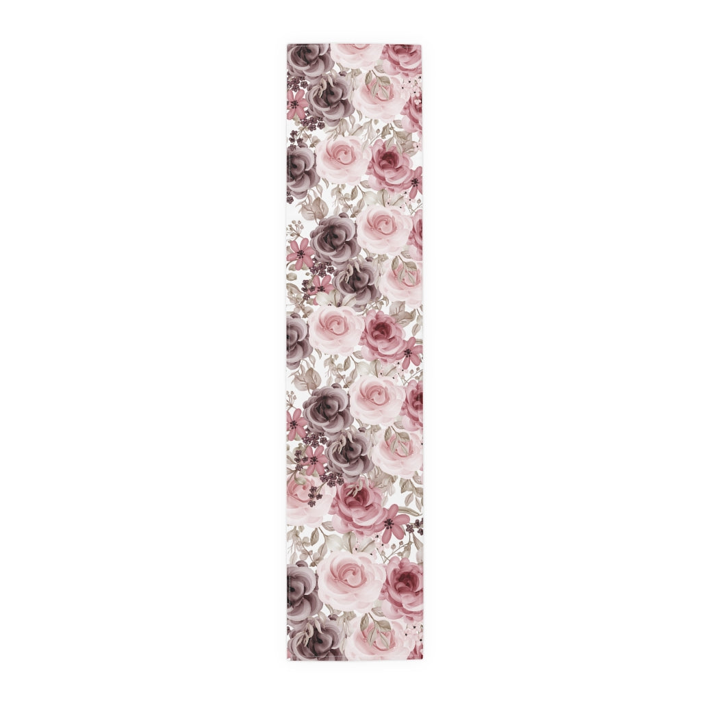 Floral Table Runner / Rose Table Decor