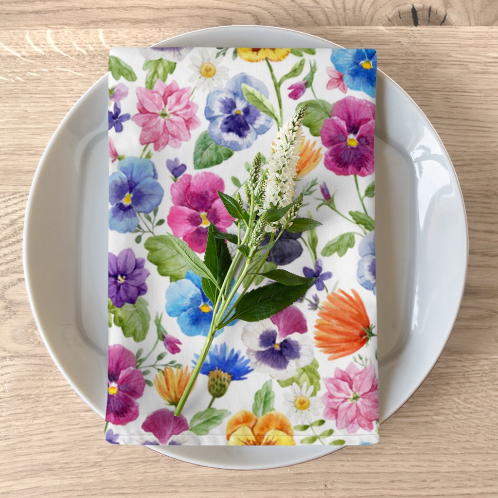 Floral Dinner Napkins / Flower Cloth Napkins