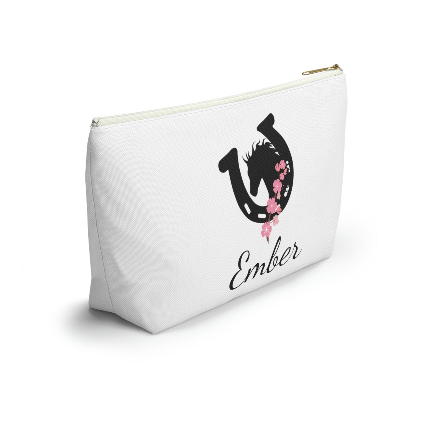 Girls Horse Makeup Bag / Personalized Cosmetic Bag