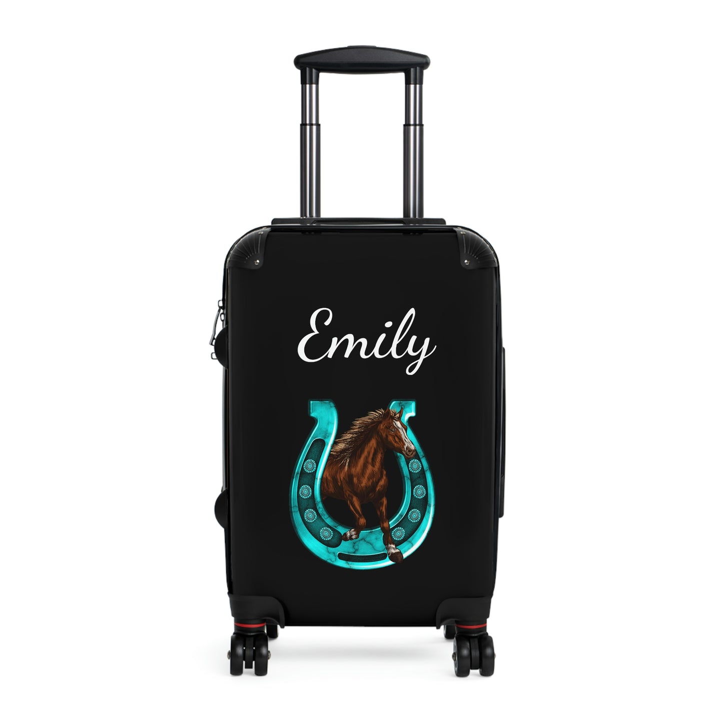 Personalized Name Suitcase / Women's Horse Print Luggage