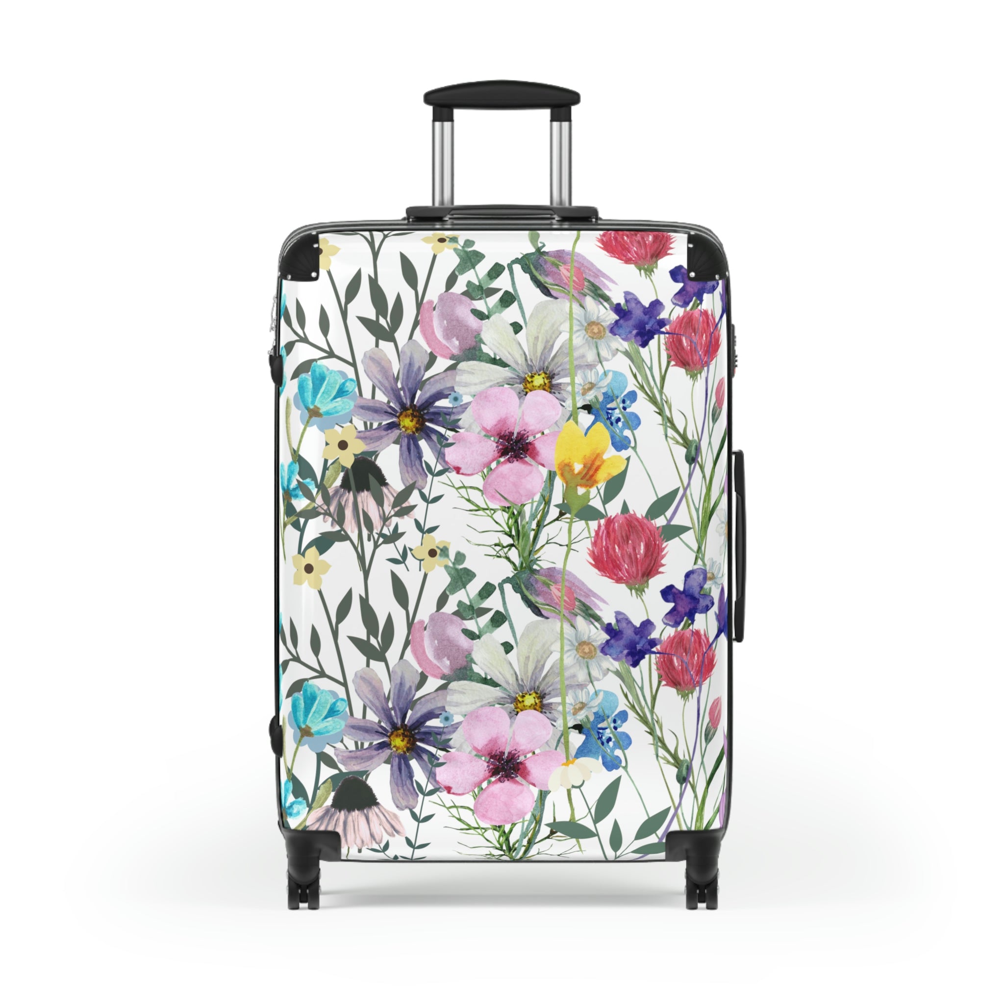 Floral hard store shell suitcase