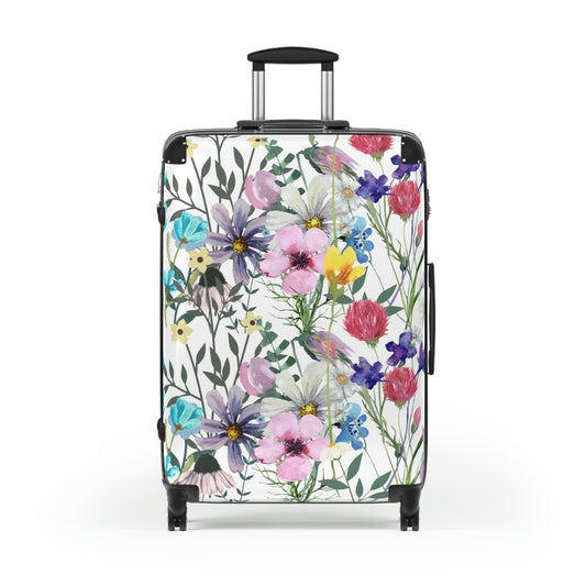 summer floral womens suitcase