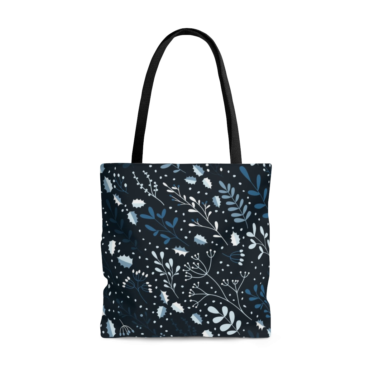 navy blue winter tote bag