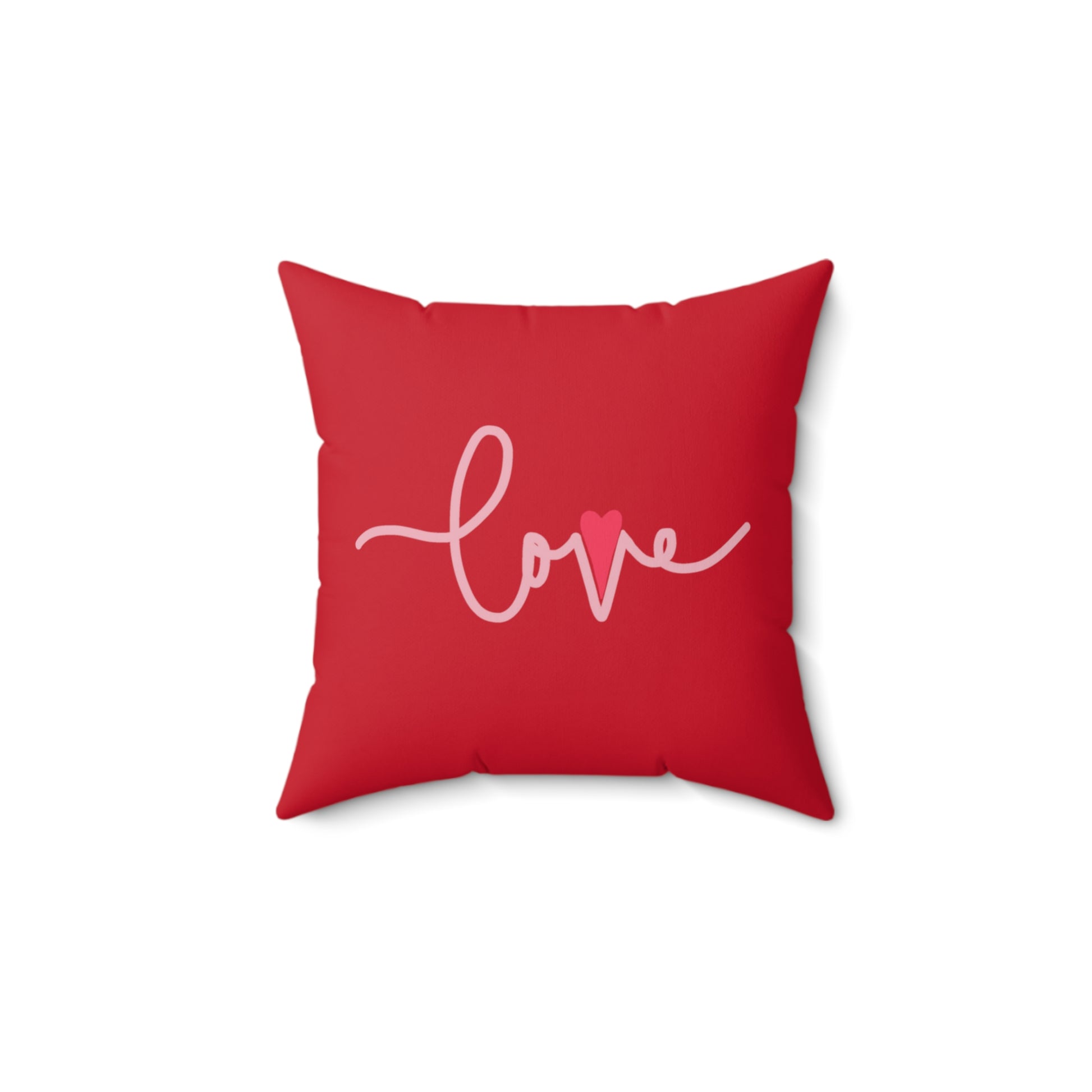 red and pink love valentines day pillow