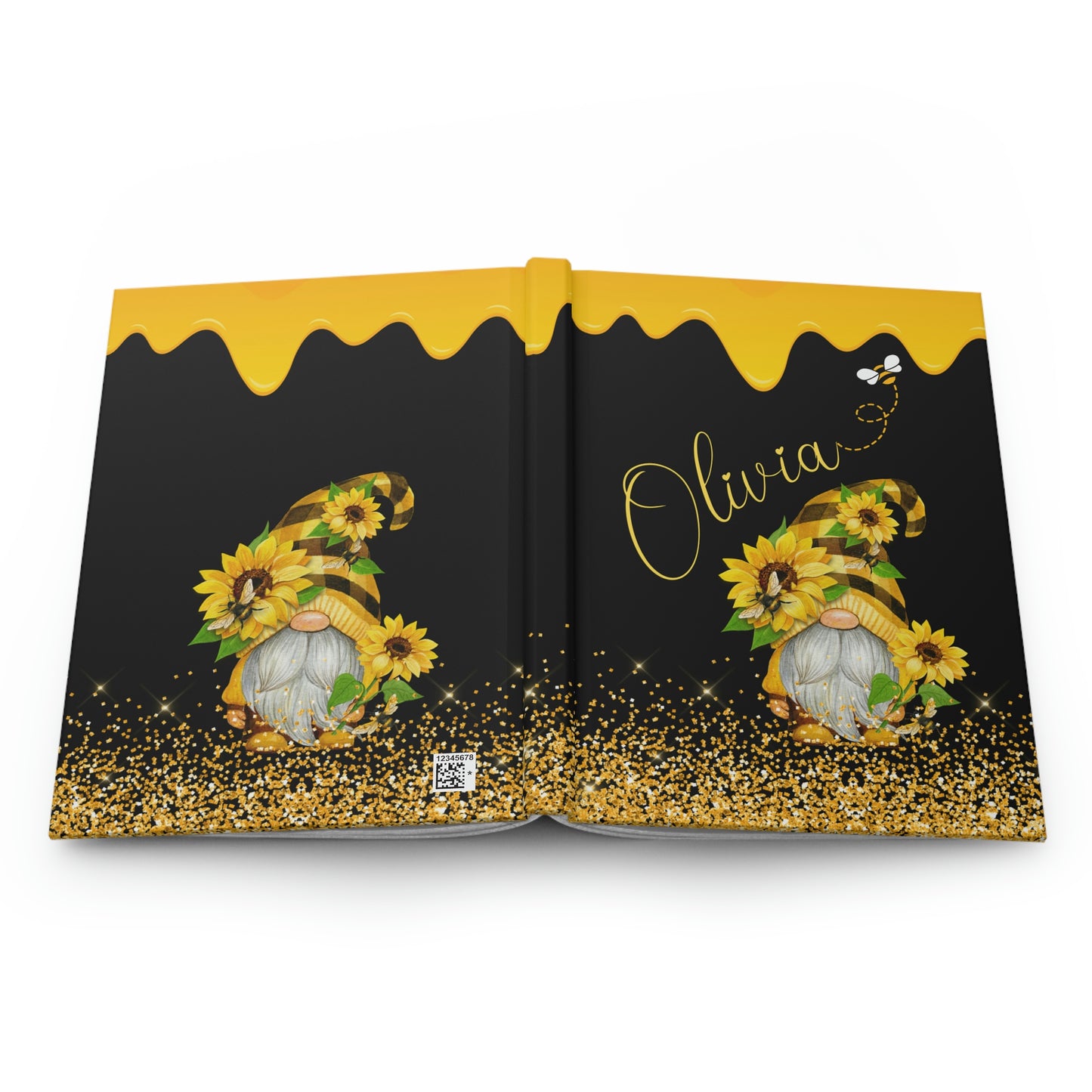 Personalized Bee And Sunflower Gnome Journal