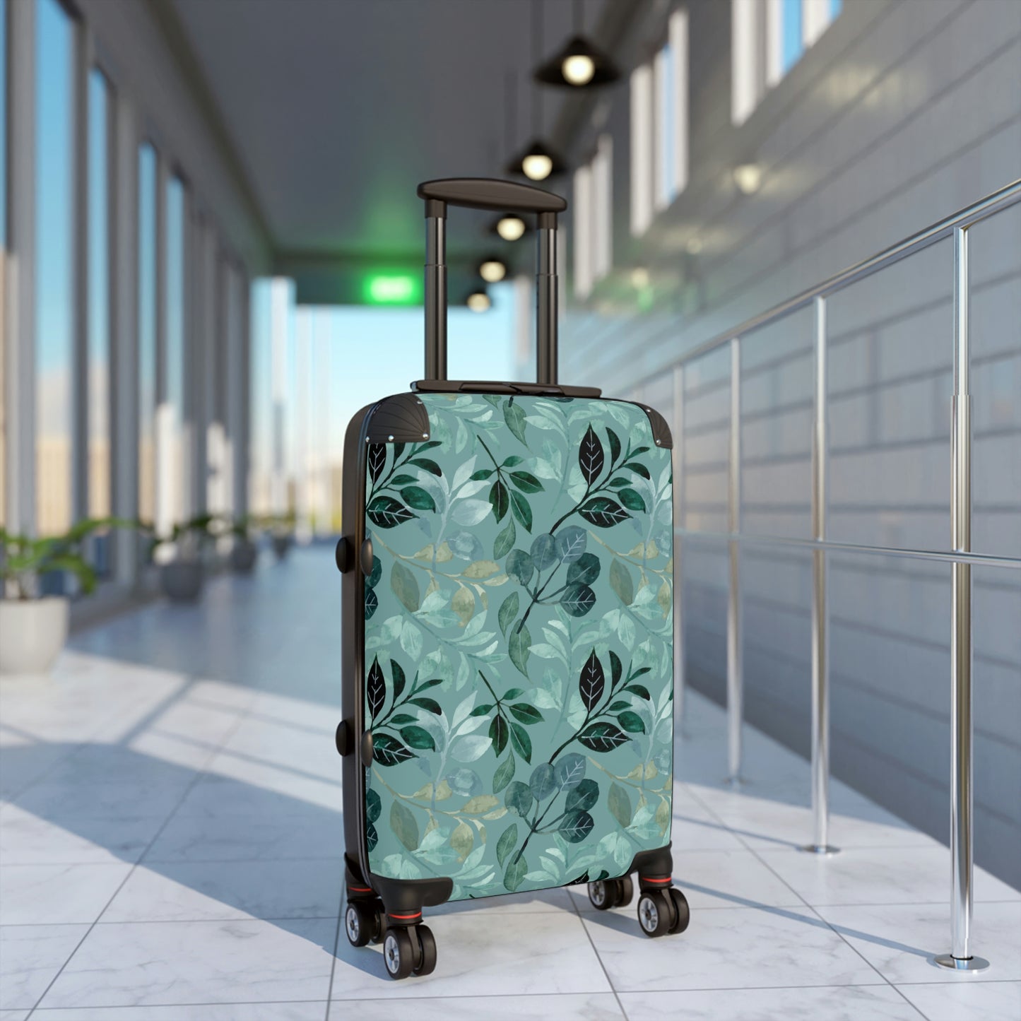 Teal Suitcase / Green Leaf Luggage