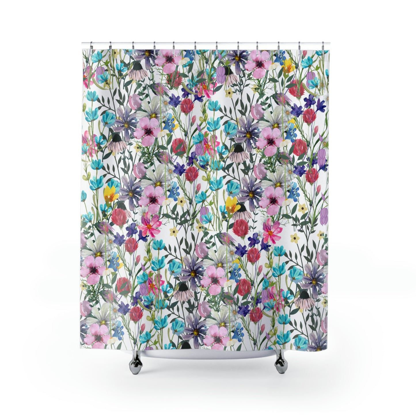 spring floral shower curtain