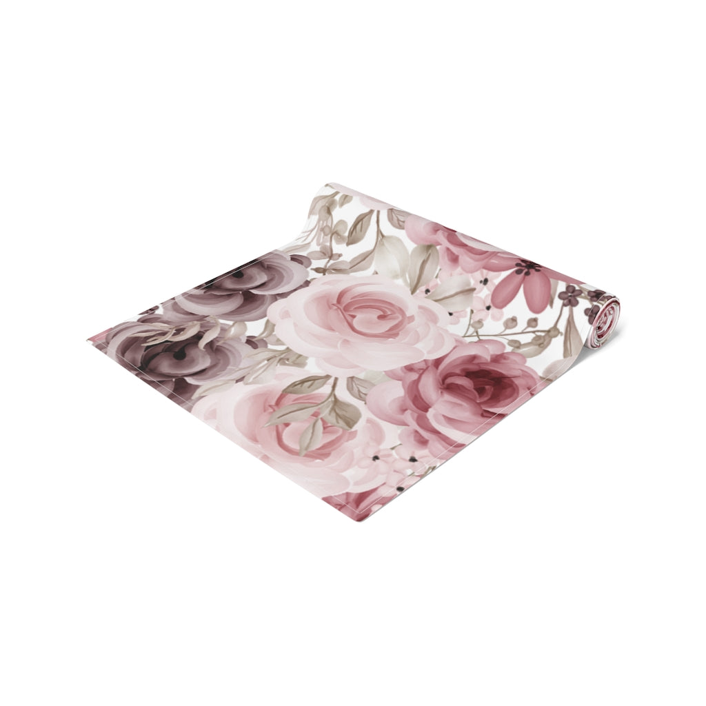 Floral Table Runner / Rose Table Decor