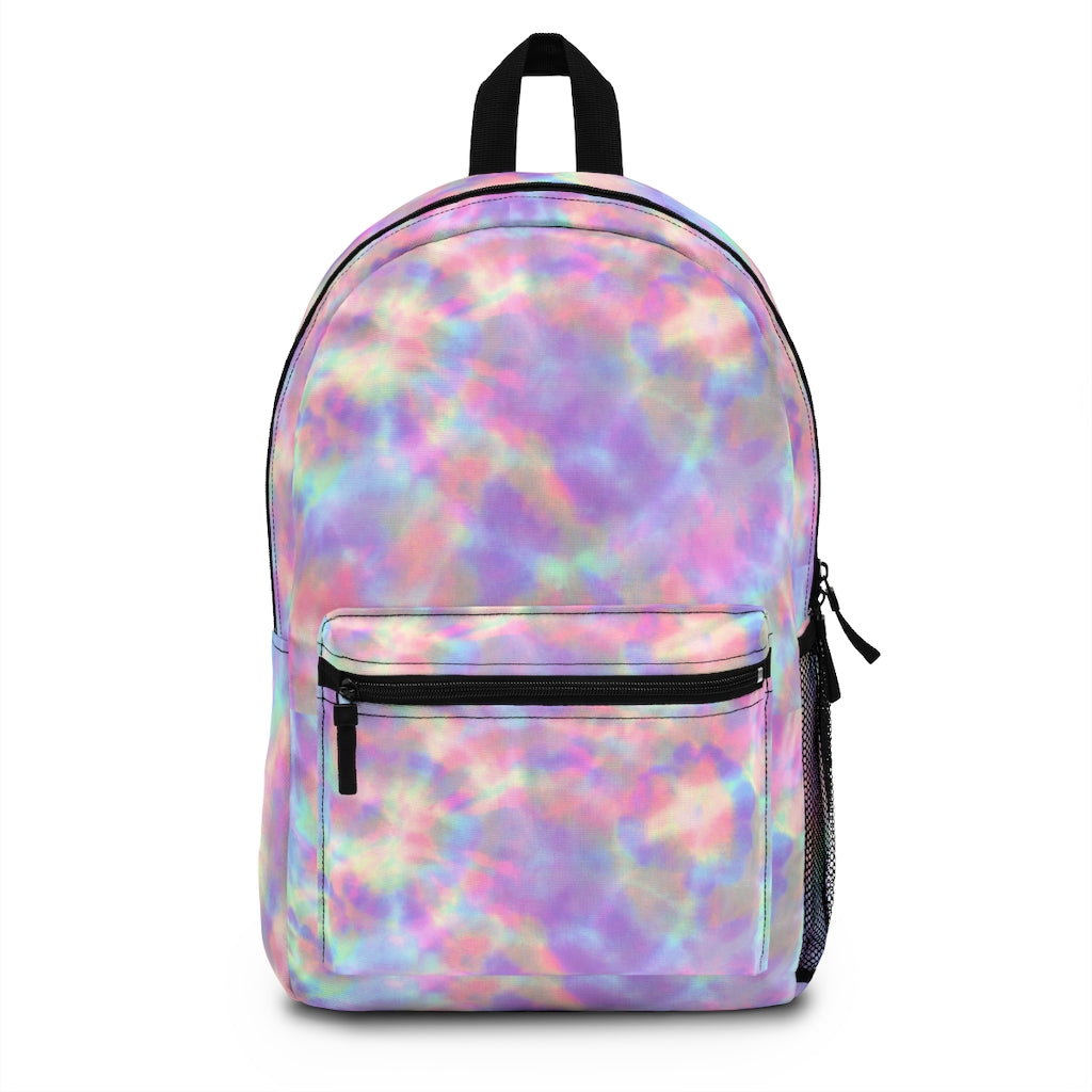 girls pink, purple and blue tie dye backpack for back to school