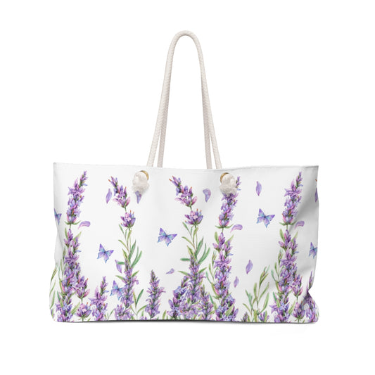 purple lavender weekender bag for overnight travel