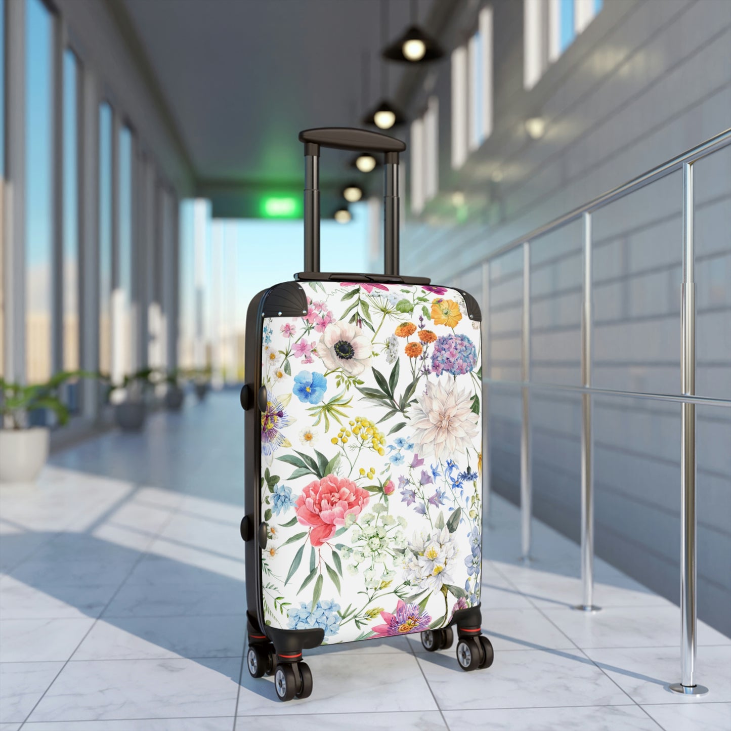 Women's Floral Wheeled Suitcase / Custom Luggage