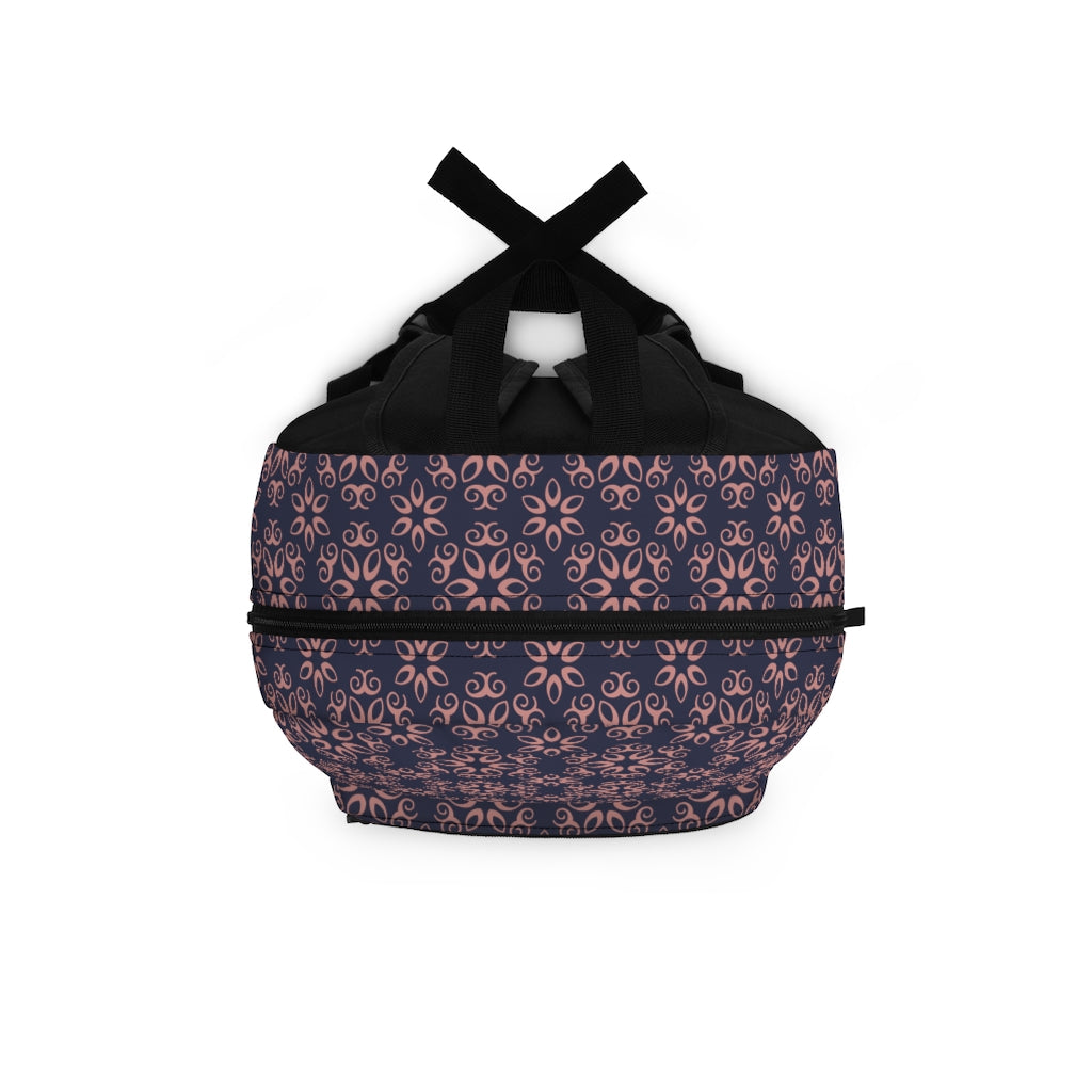 lululemon backpack flowers Girls Backpack / Navy Blue and Pink Bookbag