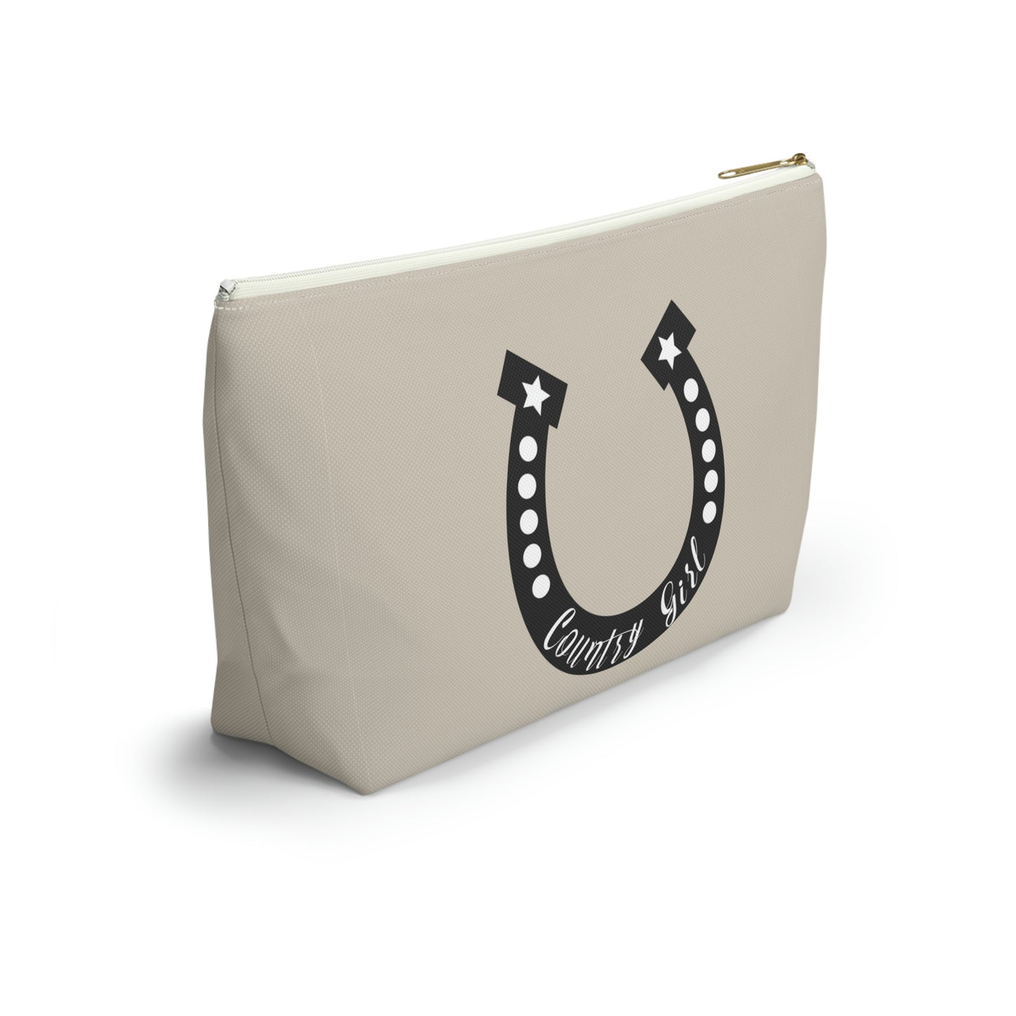 Personalized Horse Shoe Print Makeup Bag / Country Girl Cosmetic Bag