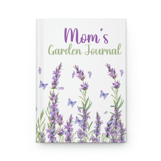 spring garden journal with lavender flowers and purple butterfly print