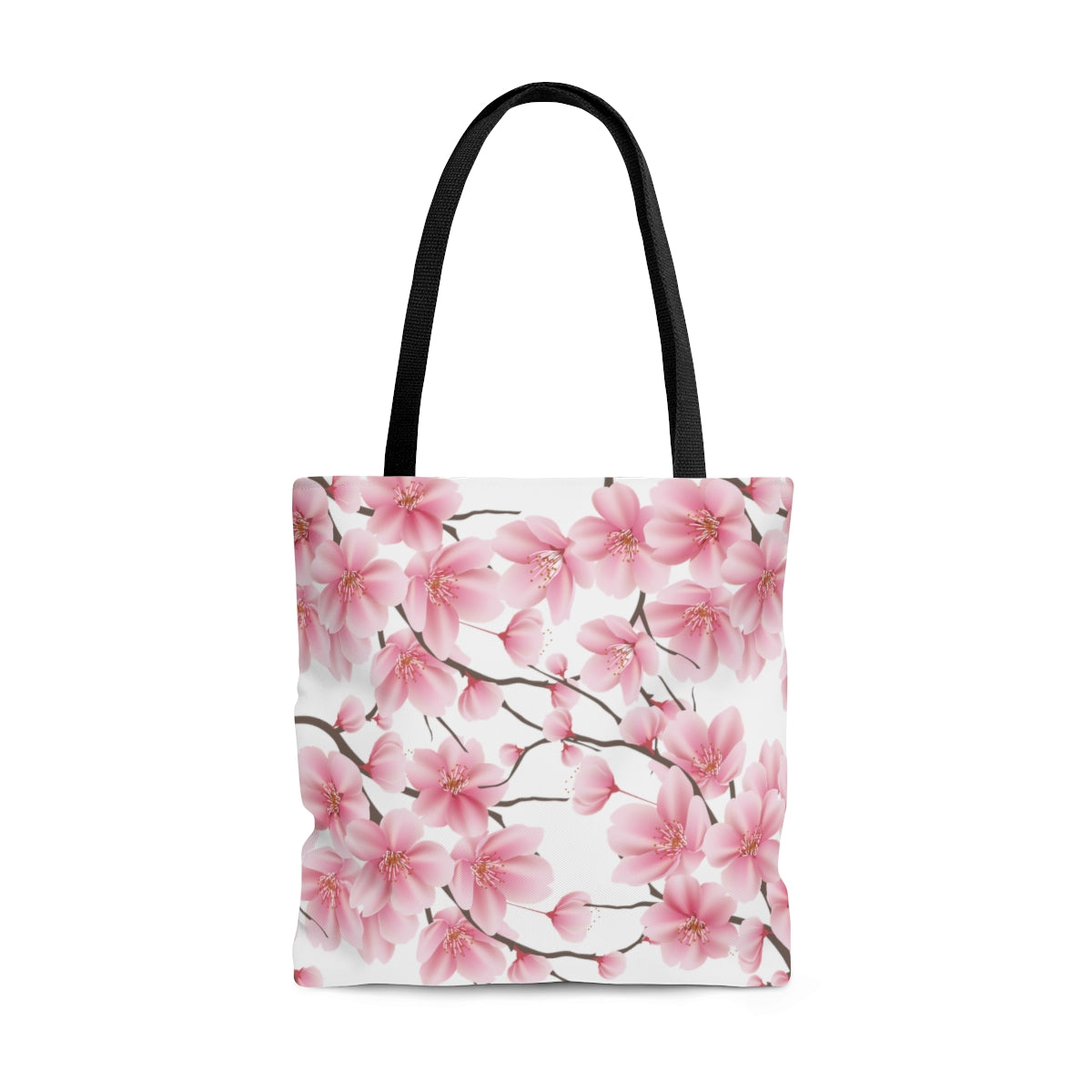pink cherry blossom tote bag