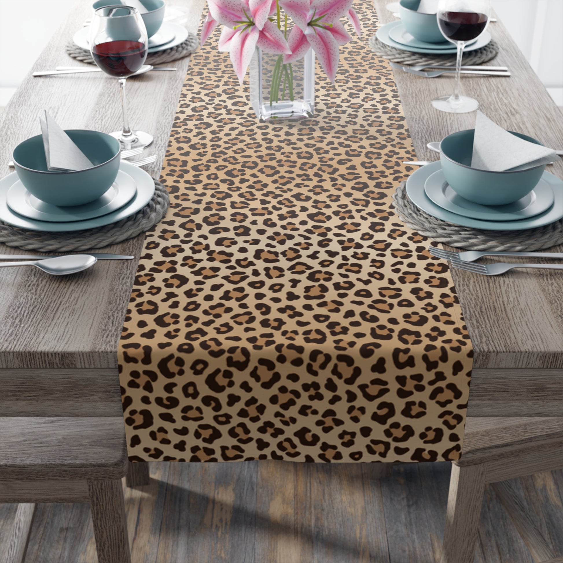 Leopard Print Table Runner / Leopard Print Decor – Farmhouse for the Soul