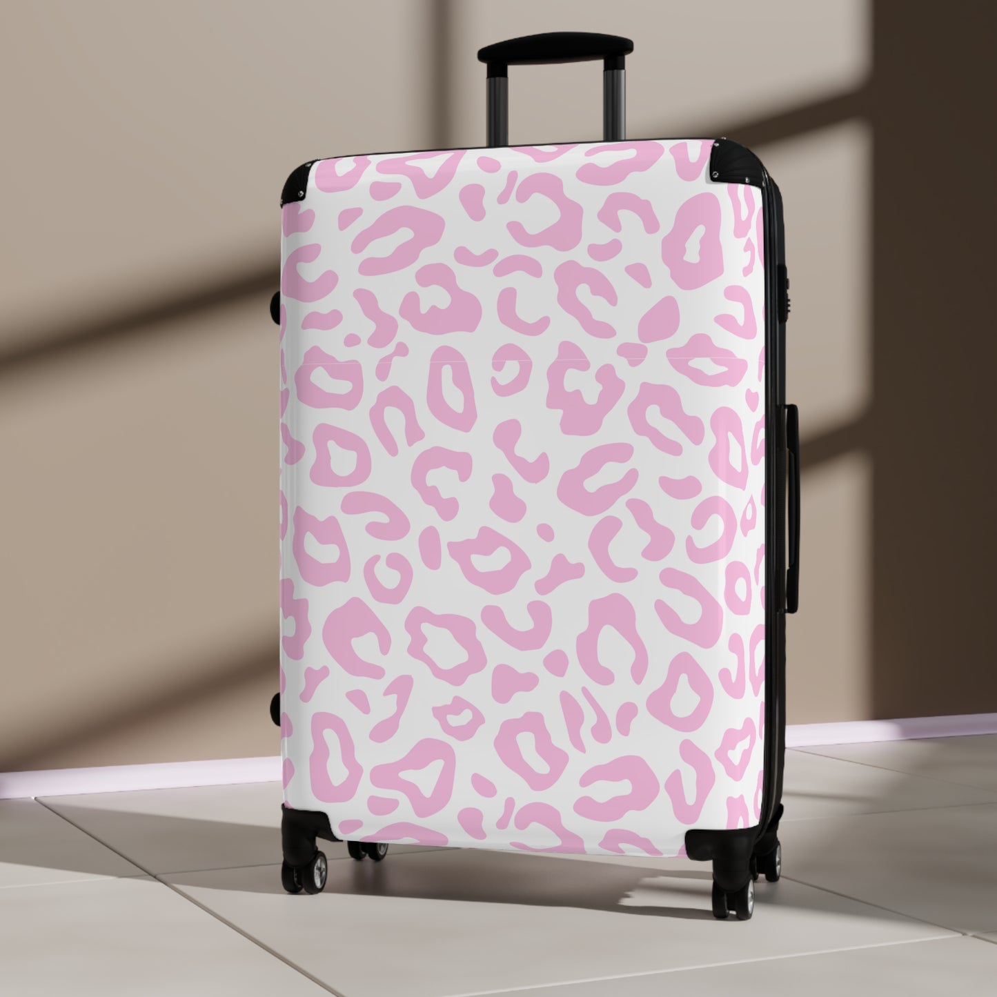 Pink Suitcase / Leopard Print Luggage