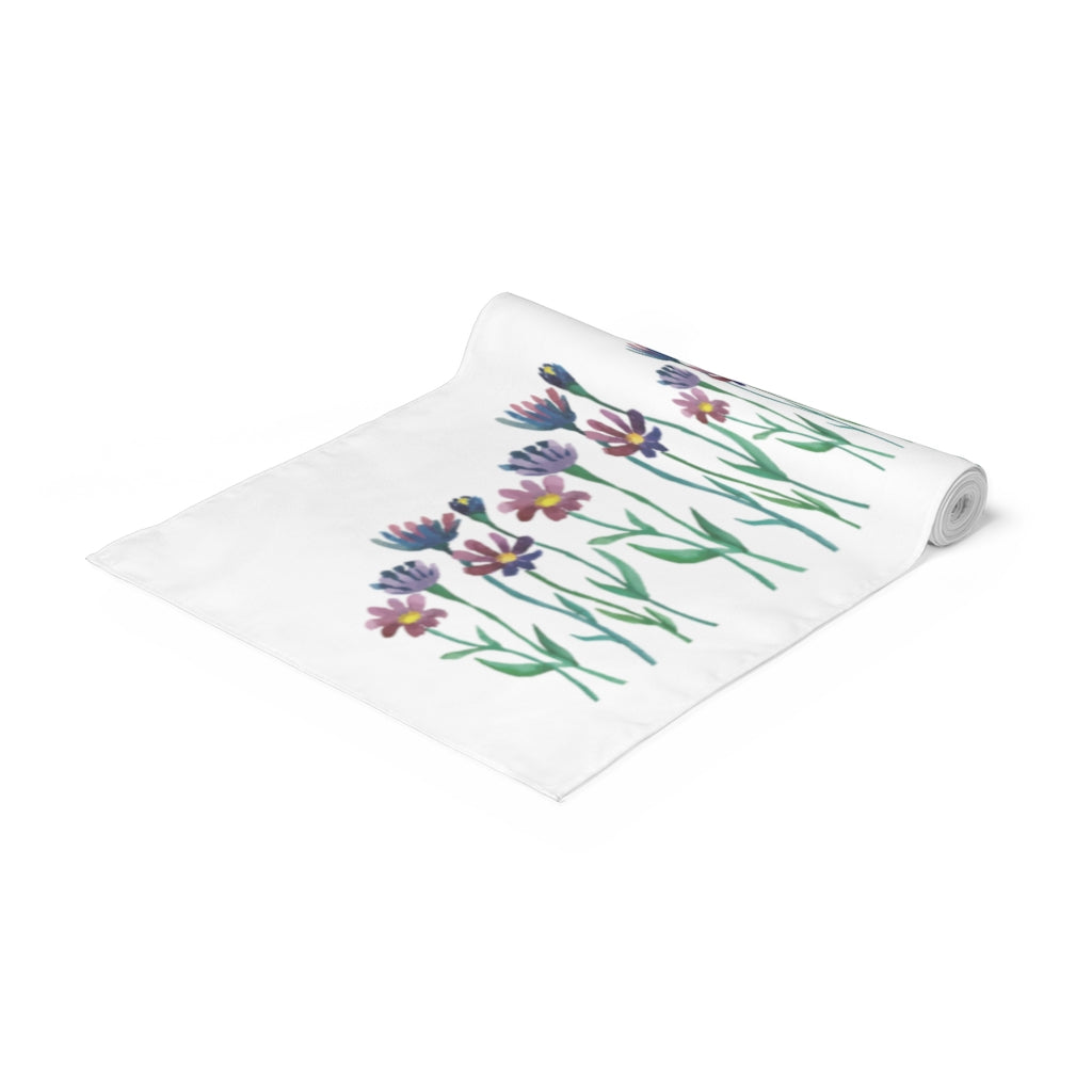 Spring Floral Table Runner / Watercolor Runner / Minimalist Decor