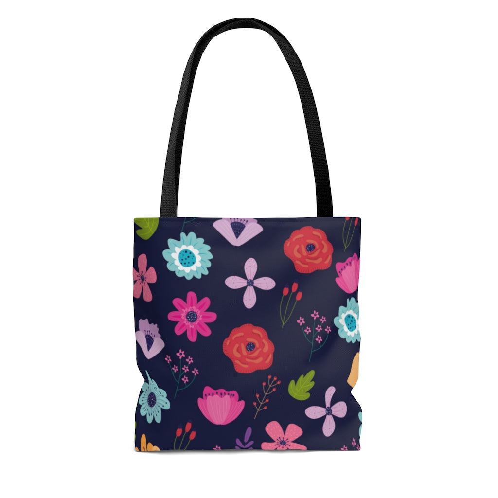 Abstract Floral Tote Bag