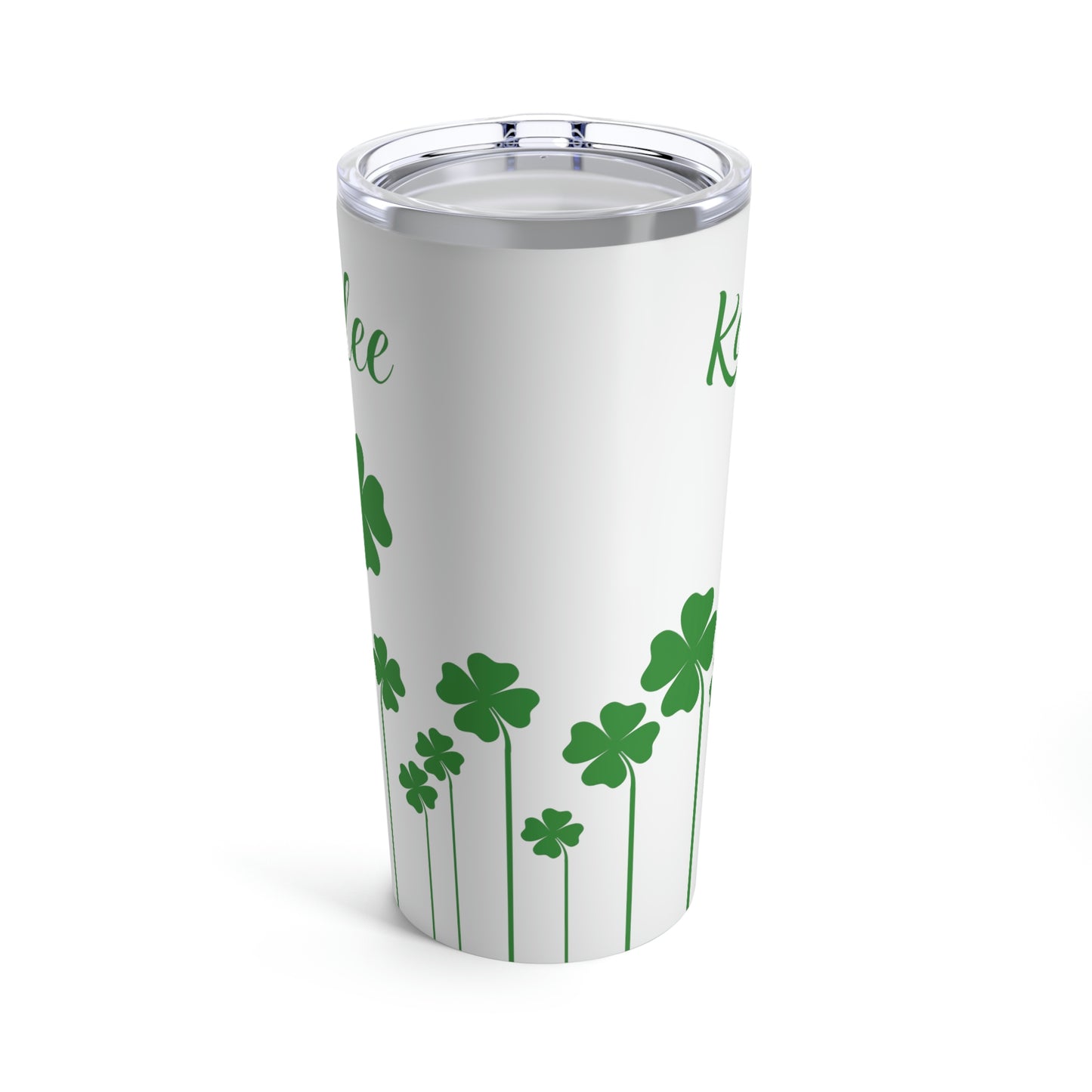 St Patrick's Day Cup /  Personalized Tumbler /  Clover Tumbler 20oz