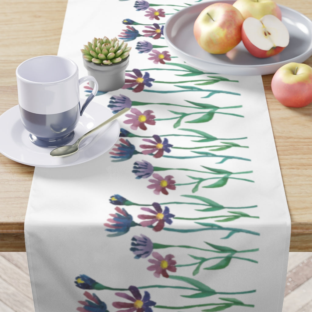 Spring Floral Table Runner / Watercolor Runner / Minimalist Decor
