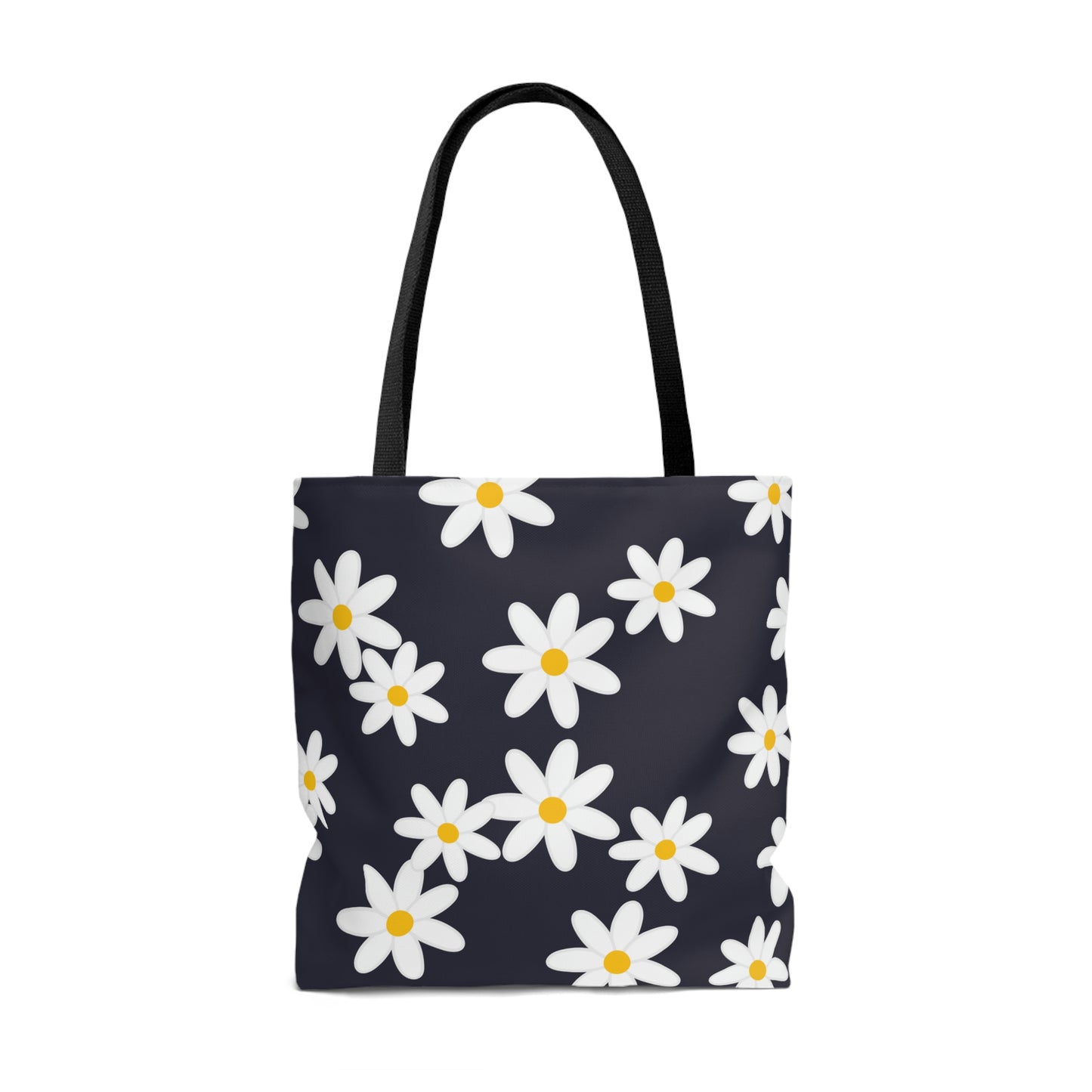 Daisy Tote Bag /Navy Blue Tote Bag / Floral Book Bag
