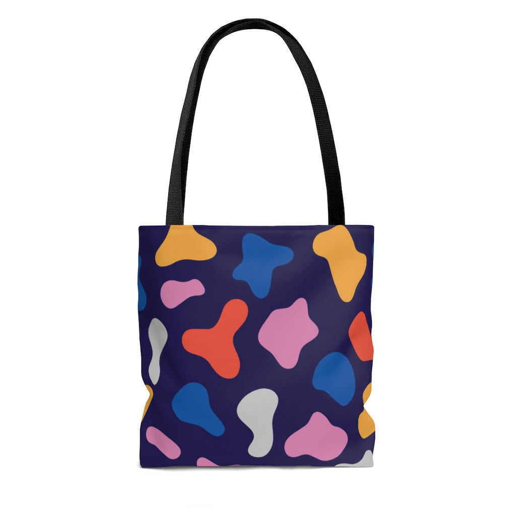 Farmhouse Cow Print Tote Rainbow Cow Print Bag