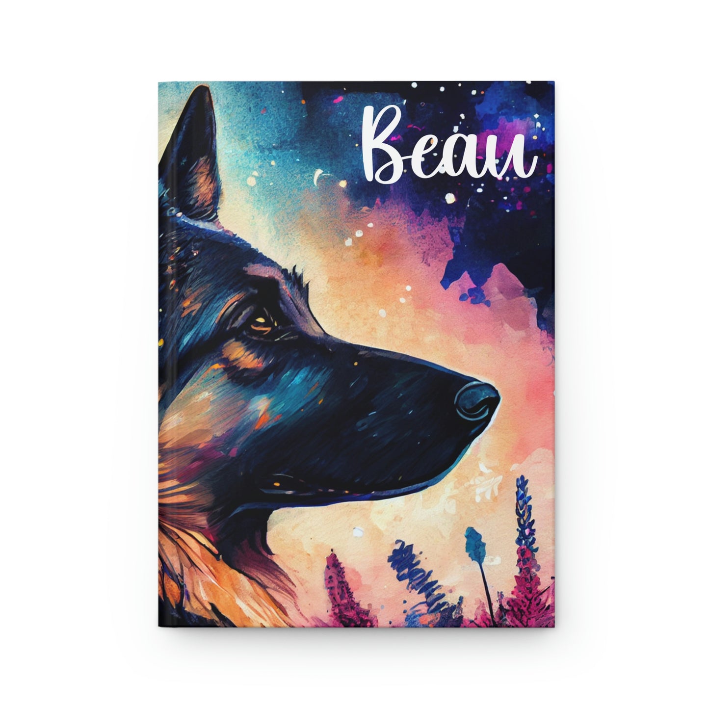 personalized german shepherd dog journal with dogs name