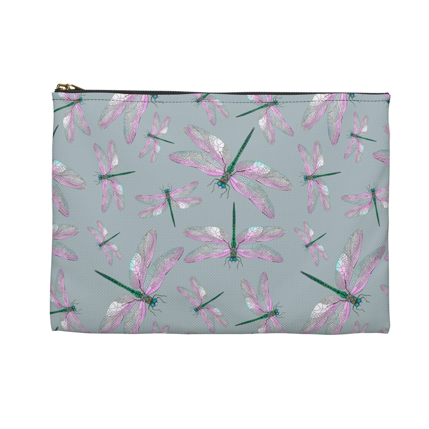 Dragonfly Makeup Bag / Blue Cosmetic Pouch