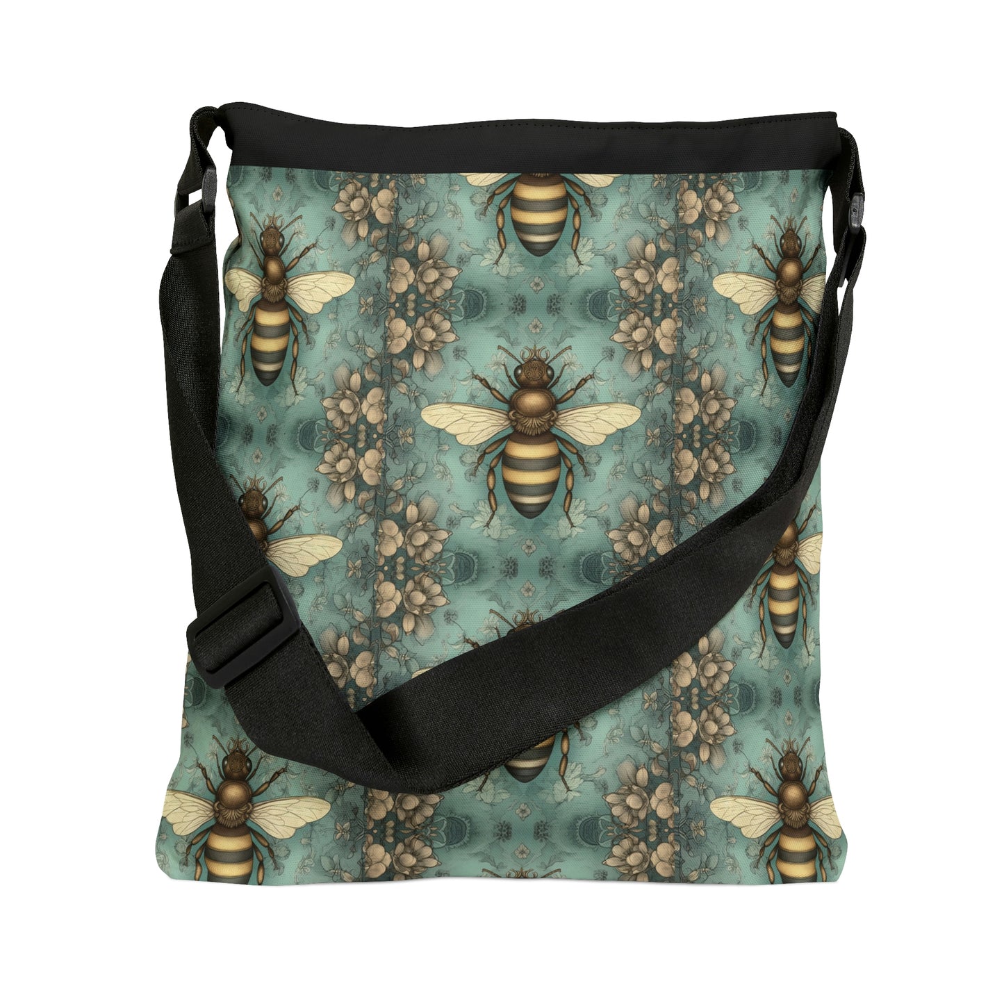 Women's Teal Bee Crossbody Tote Bag