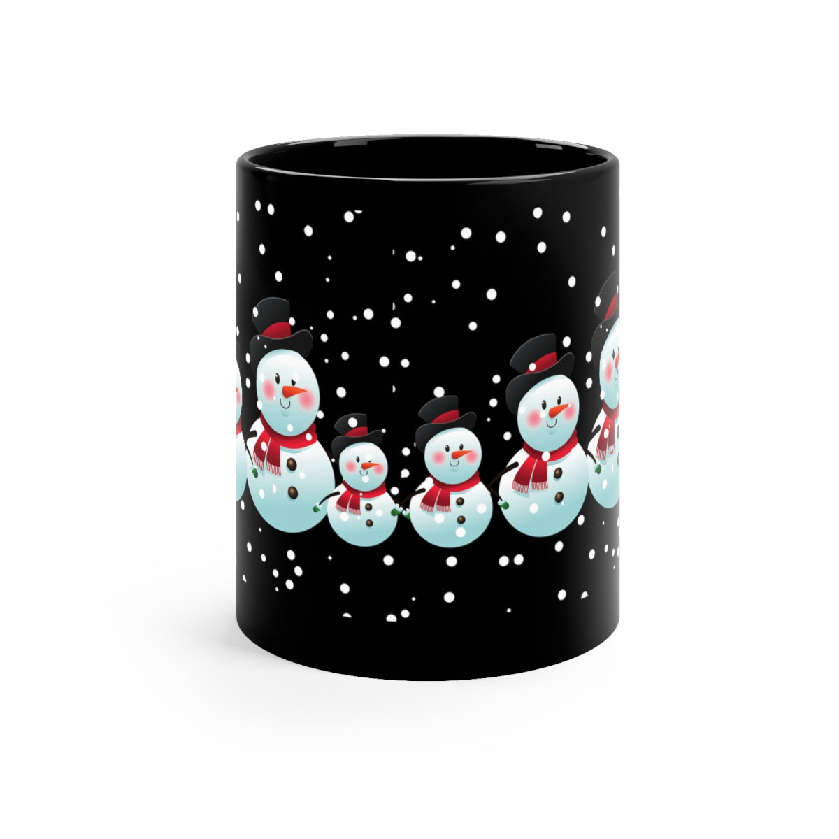 Snowman Mug / Black Christmas Mug / Snowman Decor