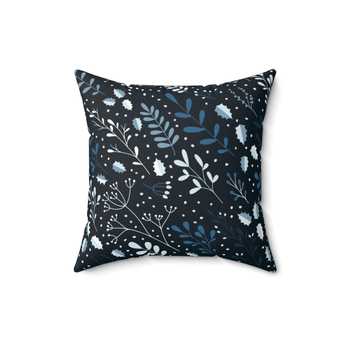 navy blue winter pillow
