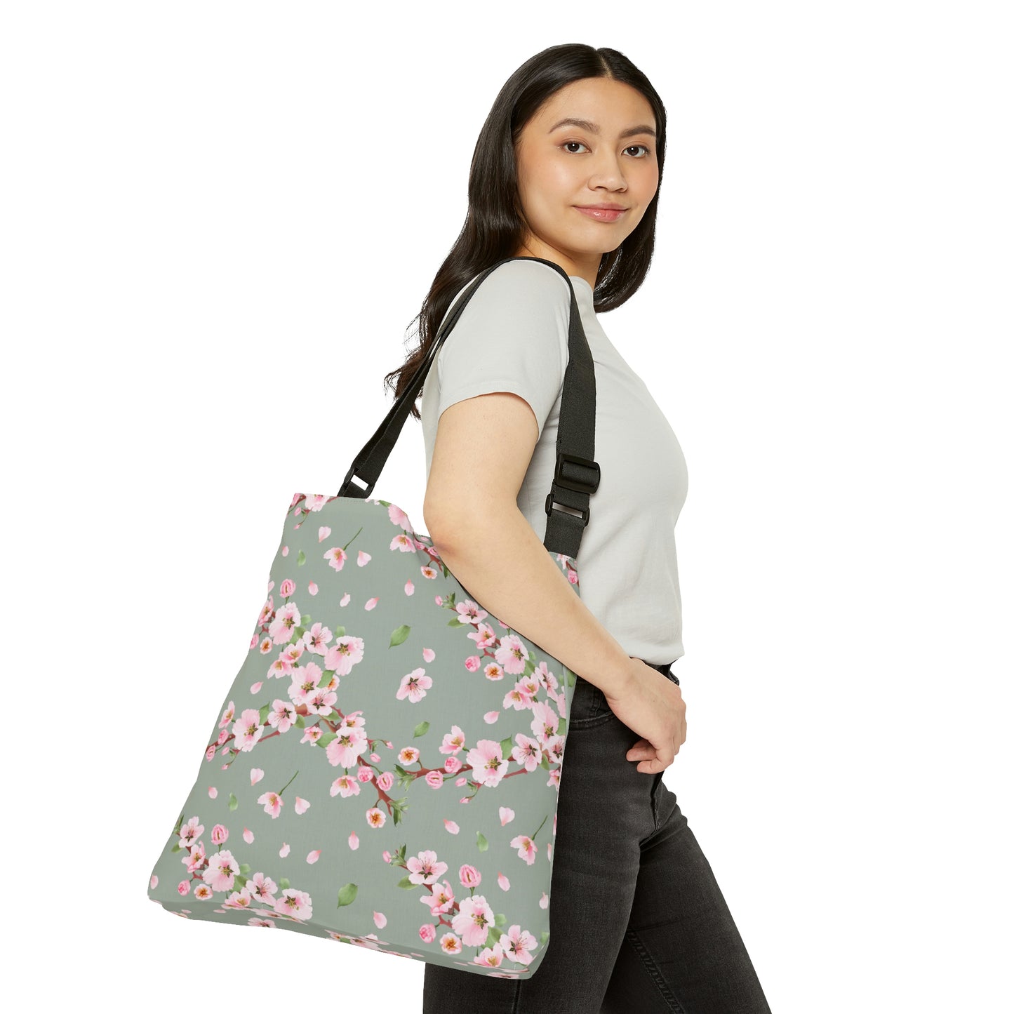 Women's Cherry Blossom Crossbody Tote Bag