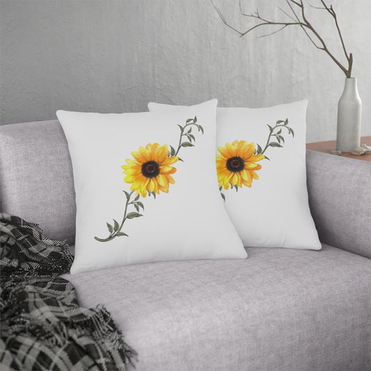 sunflower patio pillow in waterproof fabric. patio or porch cusion