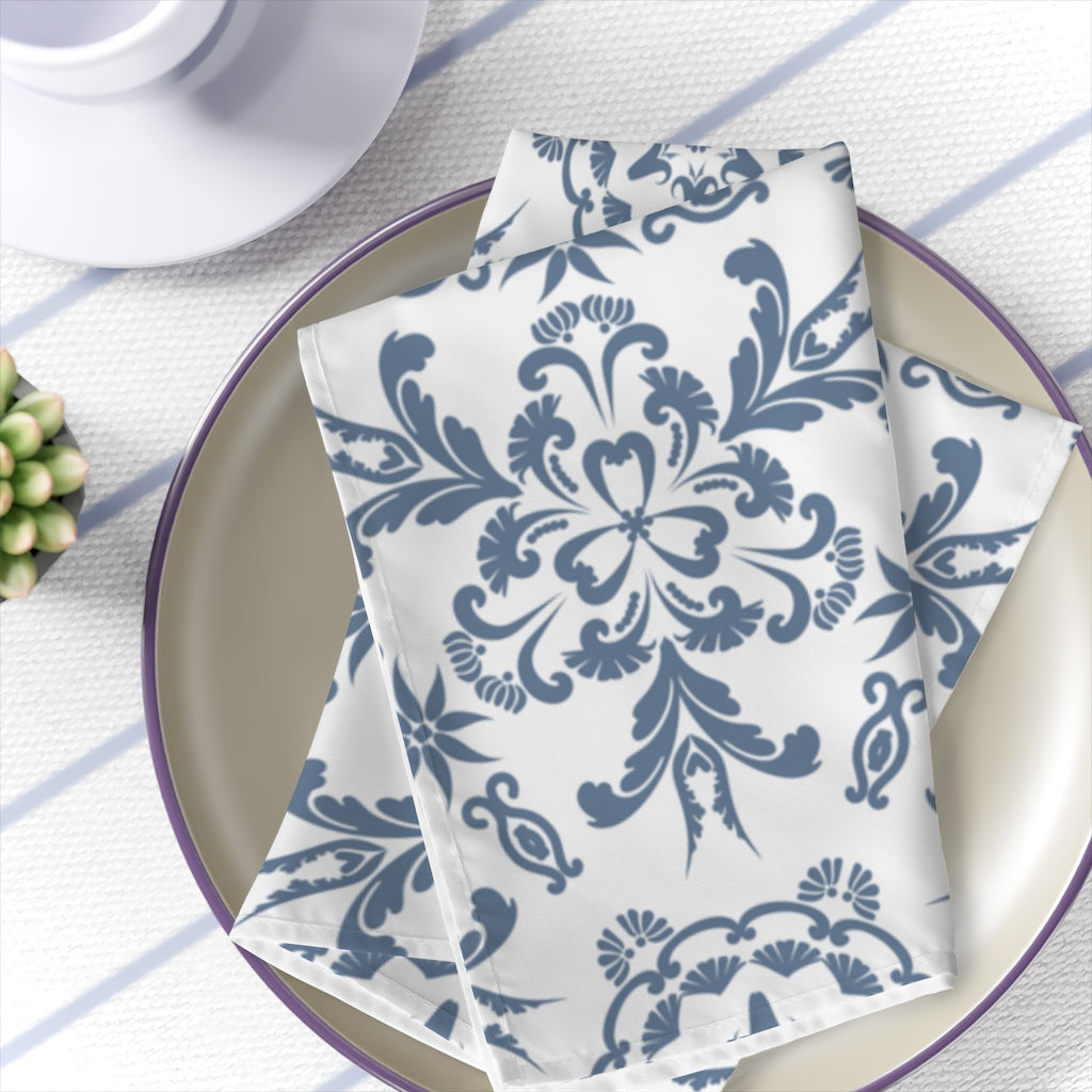 blue dinner napkins in a set of 4