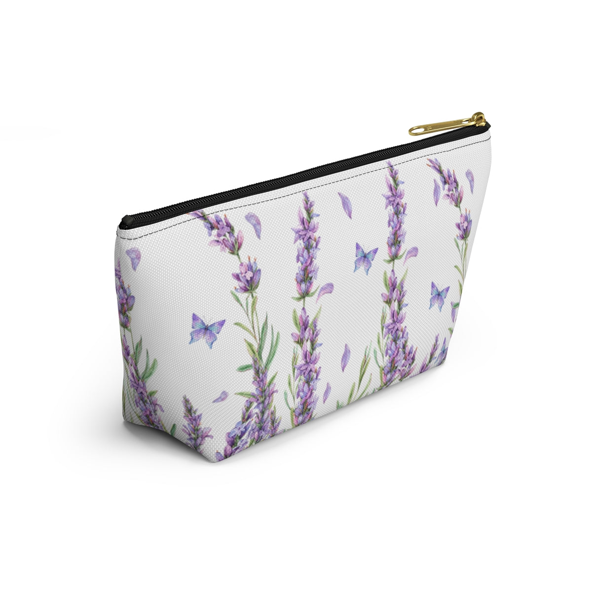 Lavender Makeup Bag / Floral Cosmetic Bag