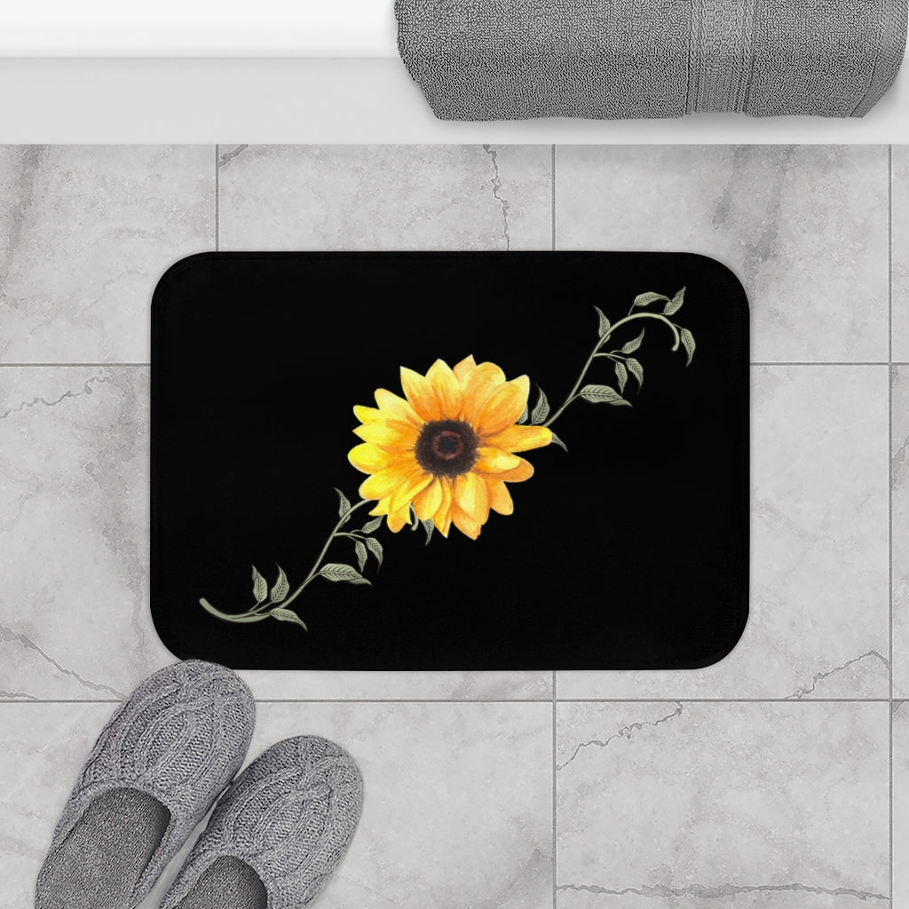 Sunflower Bath Mat / Sunflower Bathroom Decor