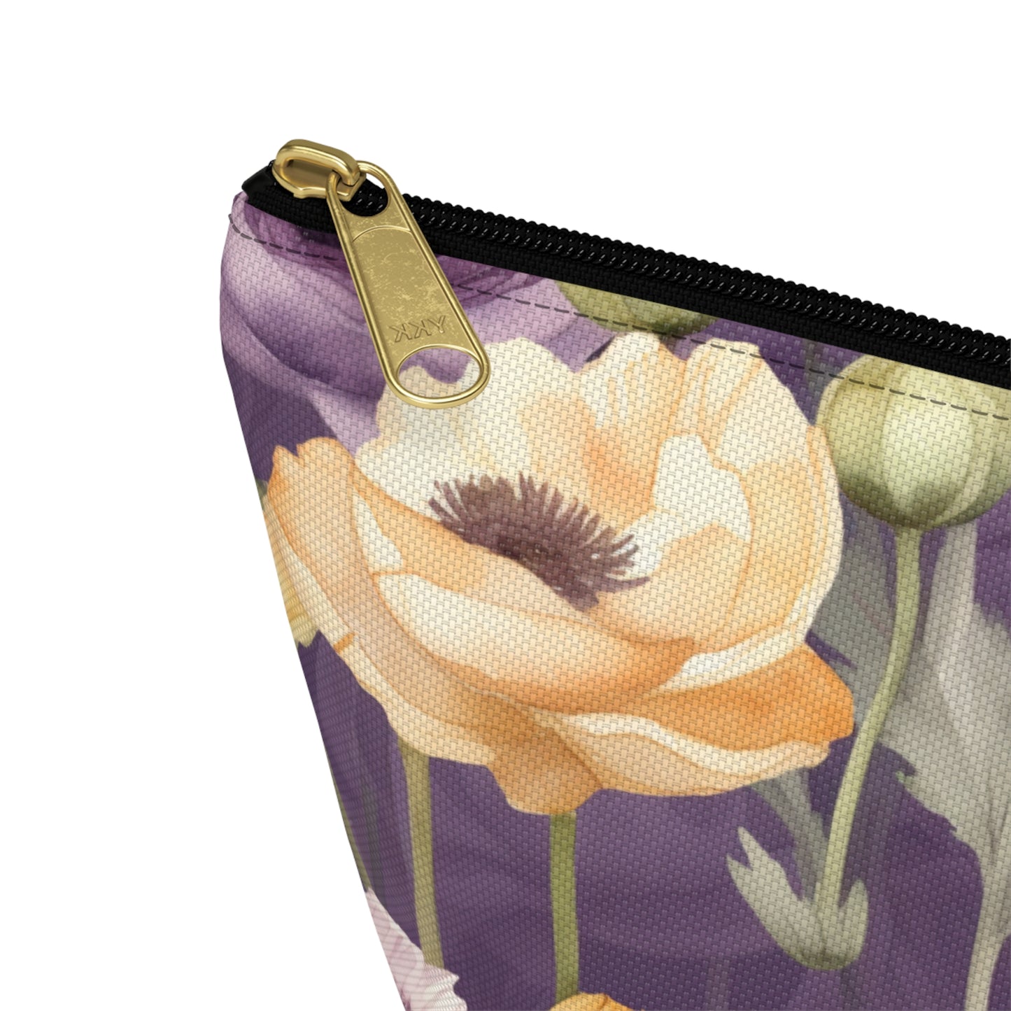 Floral Makeup Bag / Purple Cosmetic Bag