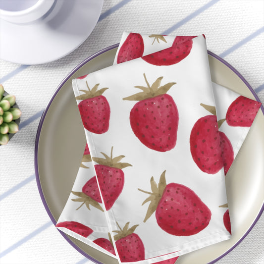Strawberry Napkins / Berry Table Decor