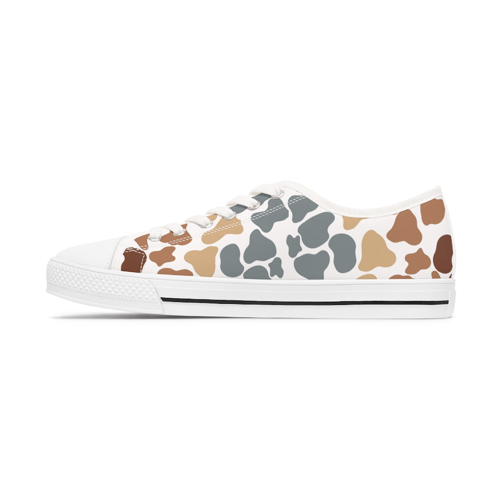 Cow Print Shoes / Women's Low Top Sneakers