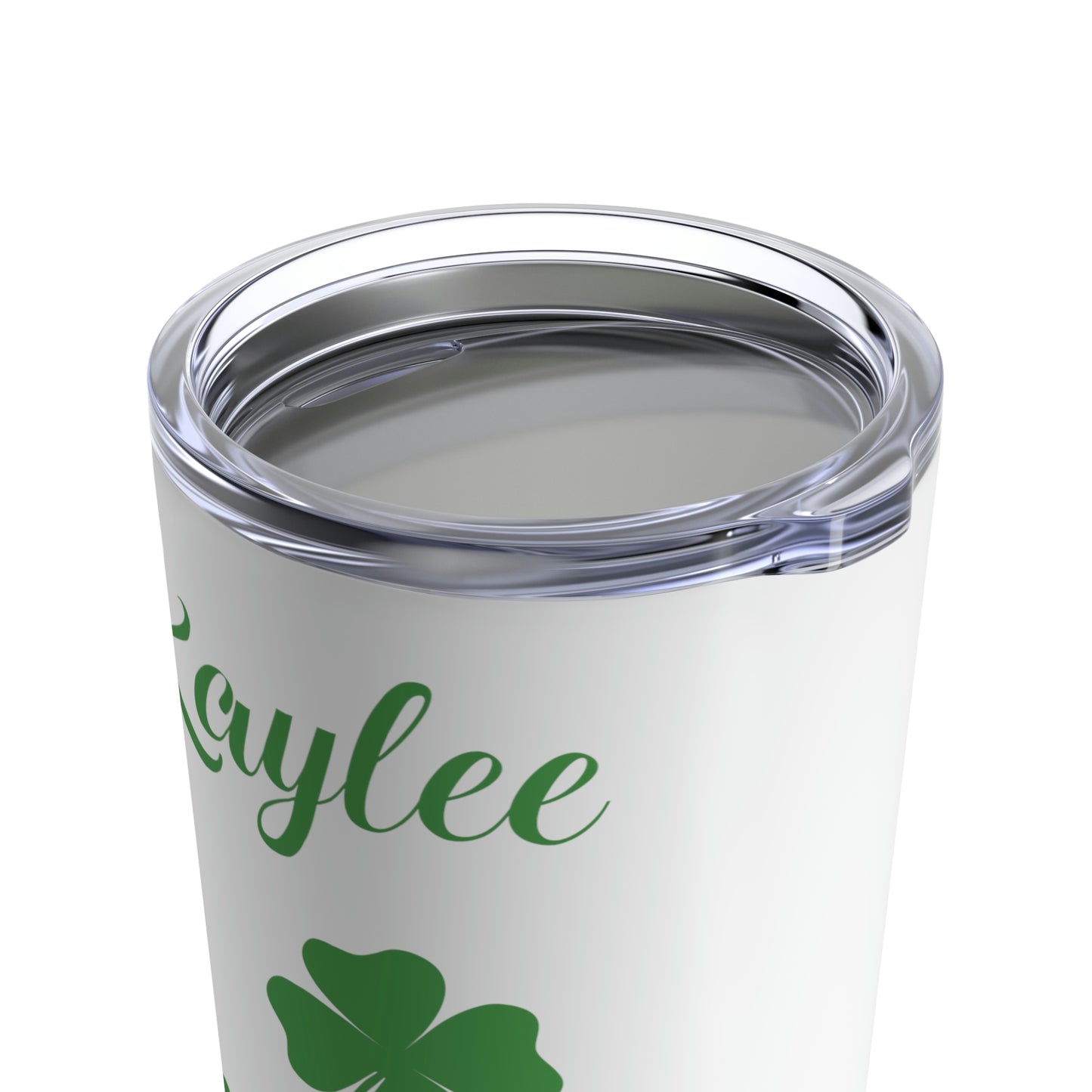 St Patrick's Day Cup /  Personalized Tumbler /  Clover Tumbler 20oz