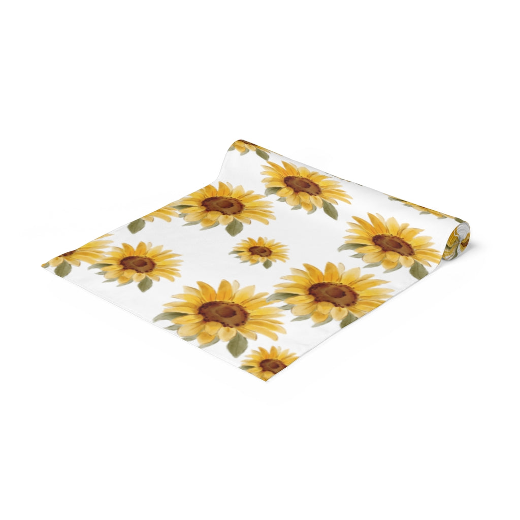 Sunflower Table Runner / Watercolor Sunflower