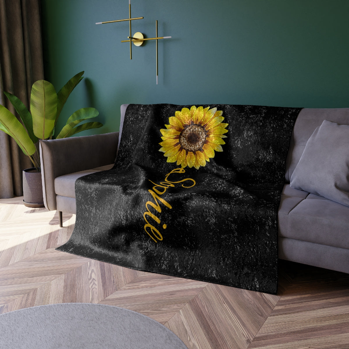 Personalized Blanket / Sunflower Blanket